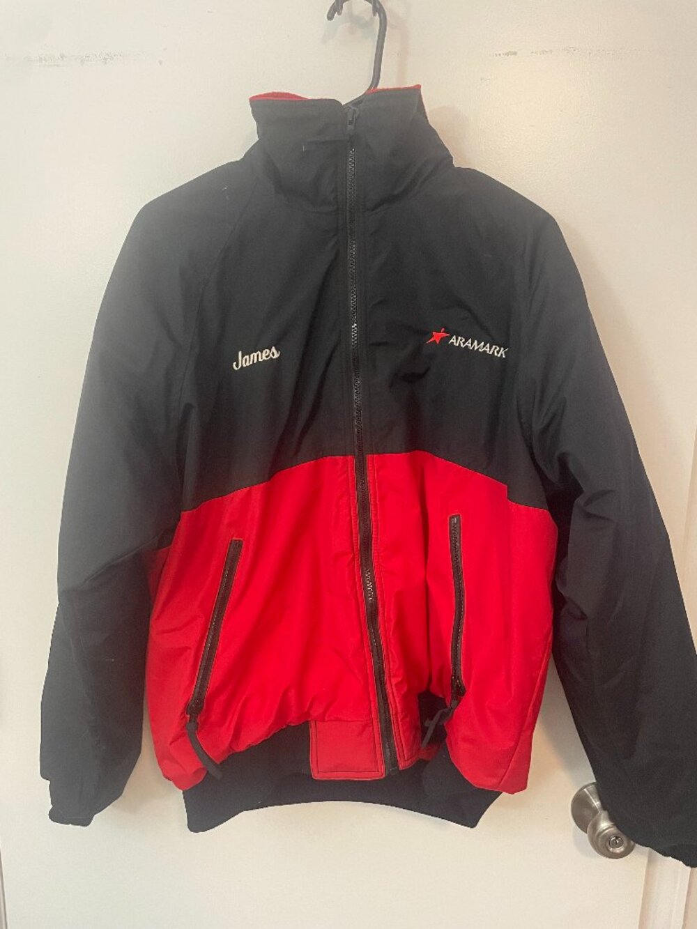 Aramark Jacket with "James" Embroidery Size L